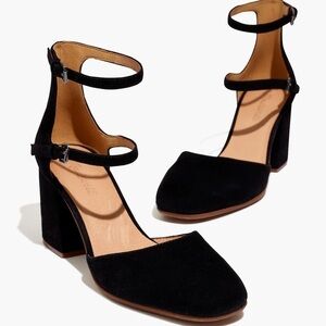 MADEWELL.The Annalise Ankle-Strap
Pump in Suede 7 1/2